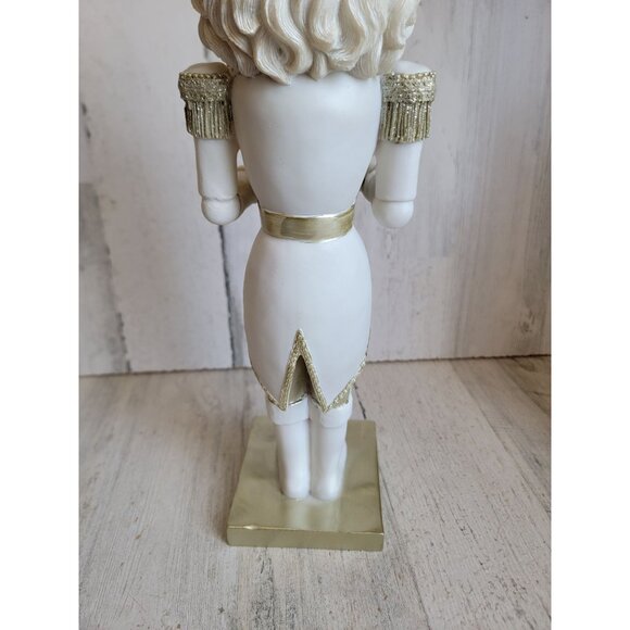 Transpac nutcracker light up tree white gold Xmas home decor figure - Picture 10 of 11